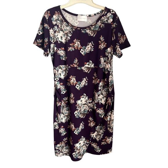 French Grey Stitchfix Brielle Maternity Short Sleeve Fitted Knit Dress Large - Picture 1 of 13